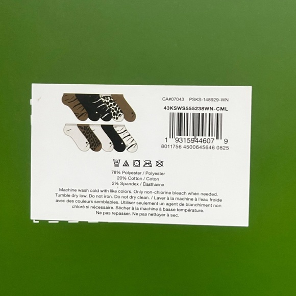 Kate Spade 10 Pack of Socks Low Cut Animal Print - Picture 5 of 5
